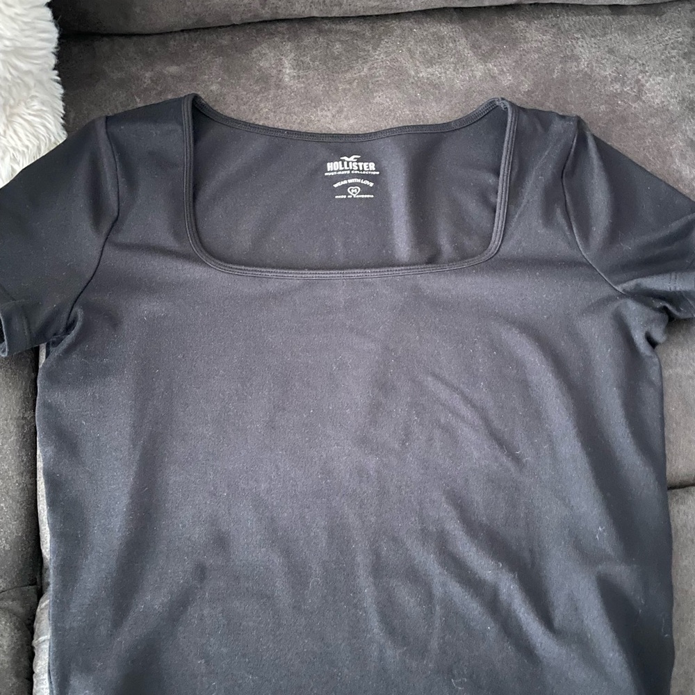 Hollister Black Square Neck Top